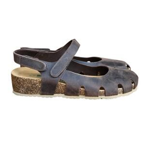 BioNatura Easy Mary Jane Shoes Womens 7.5 EU 38 Crazy Horse Leather Minimalist
